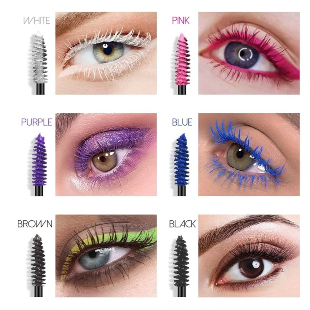 🆕 6 Colors Mascara Set,Colorful Mascara Waterproof Long Lasting Mascara R…